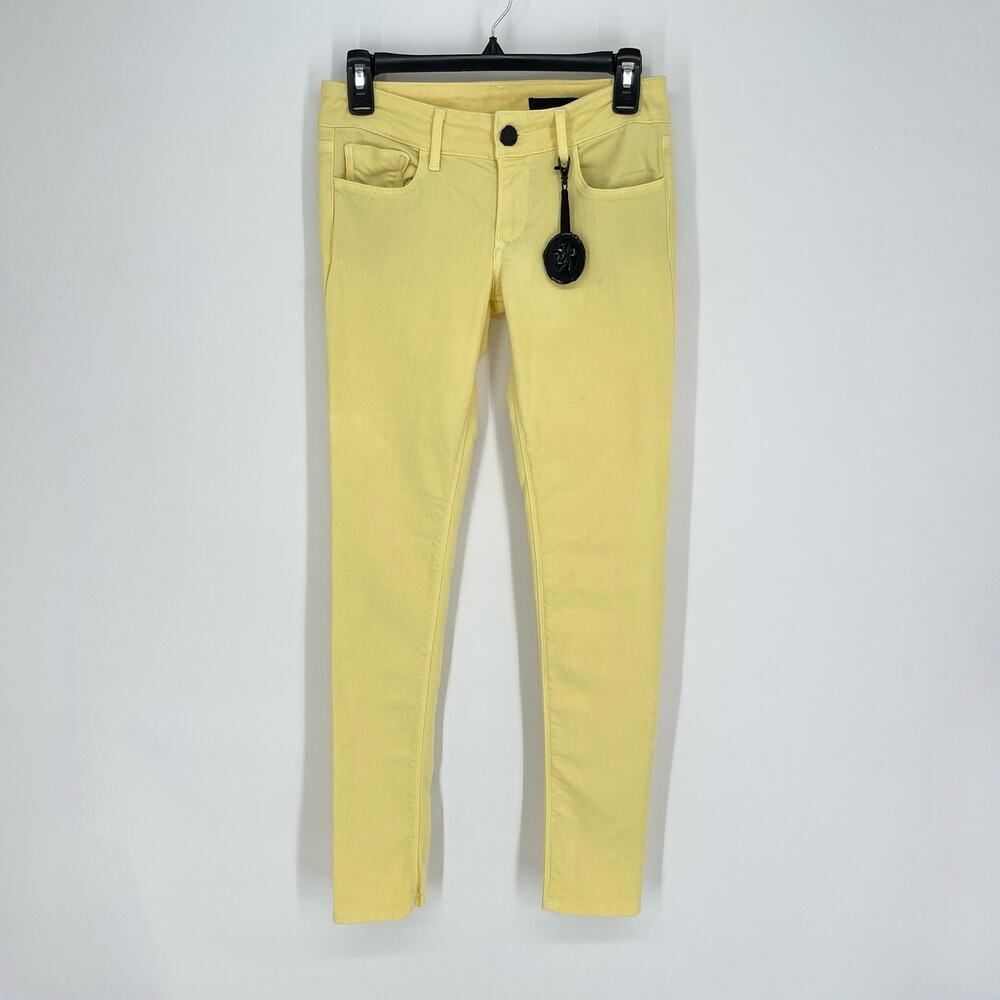 Black Orchid NEW Skinny Jeans Womens Sz 27 Yellow Cotton Blend Stretch